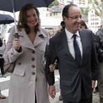 French Socialist Party (PS) candidate for the 2012 French presidential election, Francois Hollande visist the market in Tulle