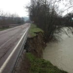 Maltempo: erosione Samoggia, chiusa provinciale nel Bolognese