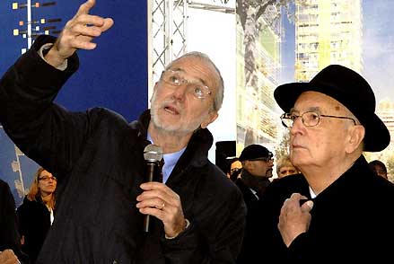 Napolitano e l'archistar renzo Piano