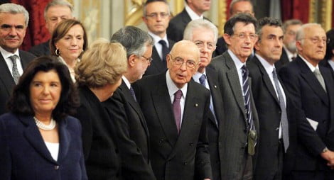 Quirinale, giuramento del Governo Monti