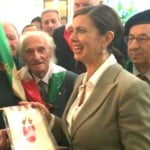 Il presidente Boldrini con i partigiani