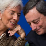Christine Lagarde and Mario Draghi