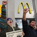Minimum Wage Workers Demonstrate For Better Living Wage