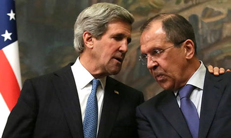 John Kerry and Sergei Lavrov in Moscow