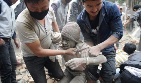 Powerful earthquake hits Nepal