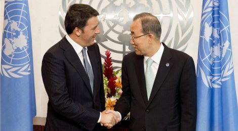 Ban Ki-Moon meets Matteo Renzi