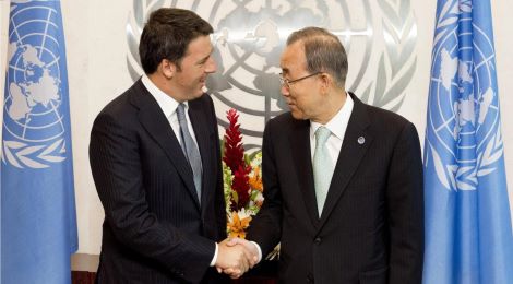 Ban Ki-Moon meets Matteo Renzi