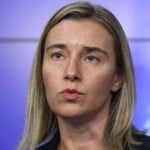 New EU High Representative for Foreign Policy Federica Mogherini and NATO Secretary General Jens Stoltenberg presser