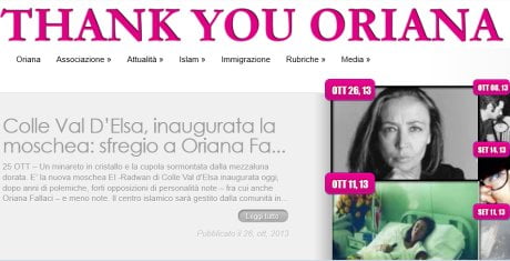Questore blocca sit-in davanti alla Moschea, Associazione Oriana Fallaci sul piede di guerra