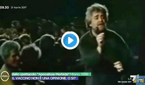 grillo monologo sui vaccini