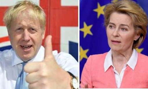 Brexit johnson von der leyen
