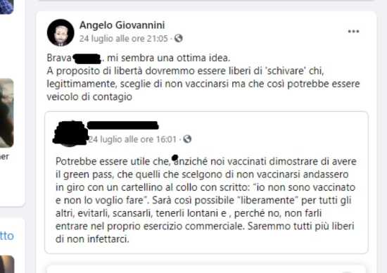 sindaco di Bomporto vaccini