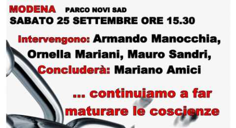 Modena: manifestazione il 25 settembre