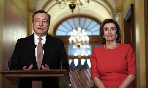 Mario Draghi e Nancy Pelosi