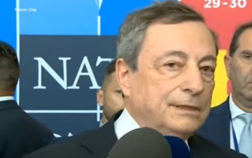 Mario Draghi vertice Nato