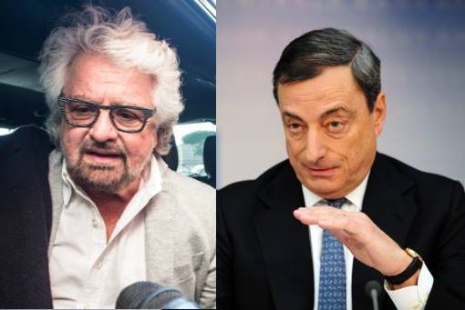 Beppe Grillo e Mario Draghi
