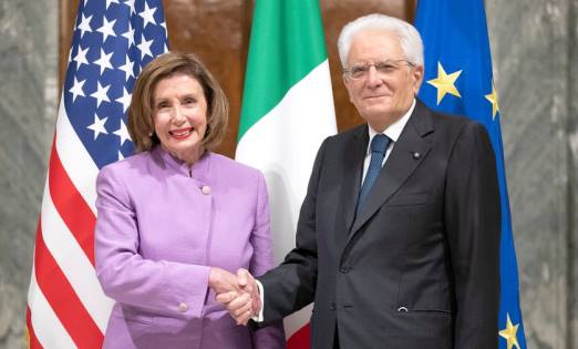 Nancy Pelosi e Mattarella