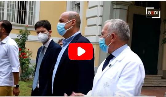 Speranza e Zingaretti allo Spallanzani