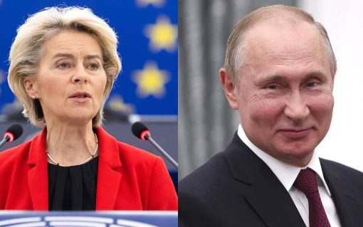 von der Leyen e Putin