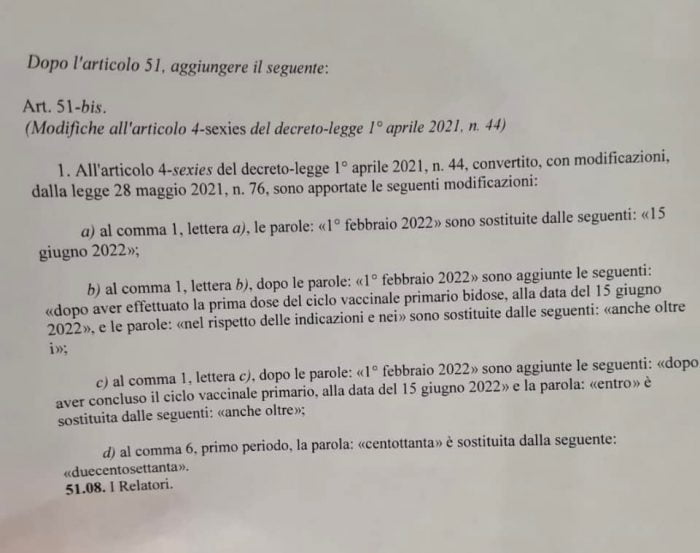 sanzioni obbligo vaccinale