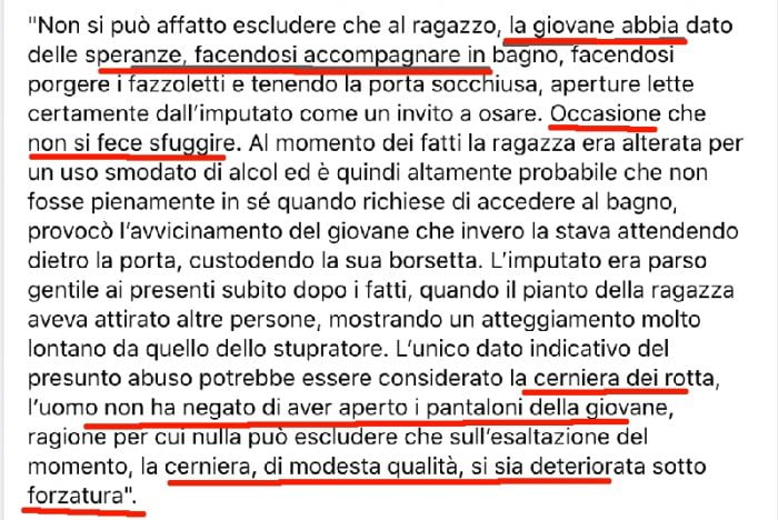 sentenza stupro