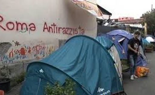 Roma tendopoli migranti