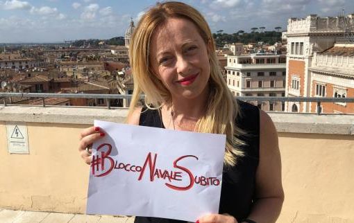 Meloni blocco navale