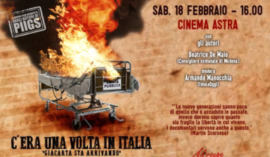 Cinema, a Modena "C’era una volta in Italia – Giacarta sta arrivando”
