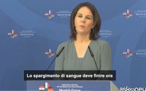 Ministra tedesca Baerbock: fermare spargimento di sangue a Gaza Ministra tedesca Baerbock