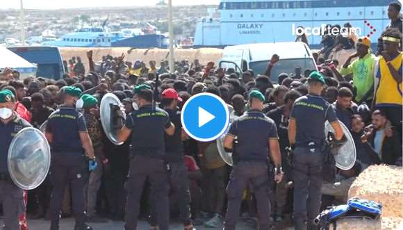 Lampedusa protesta dei migranti
