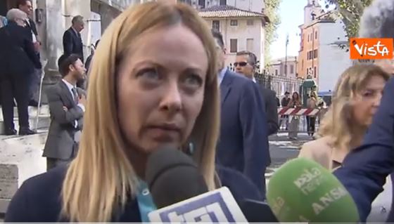 Giorgia Meloni in sinagoga