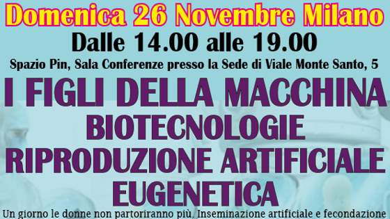 Convegno "I figli della macchina", 26 novembre a Milano