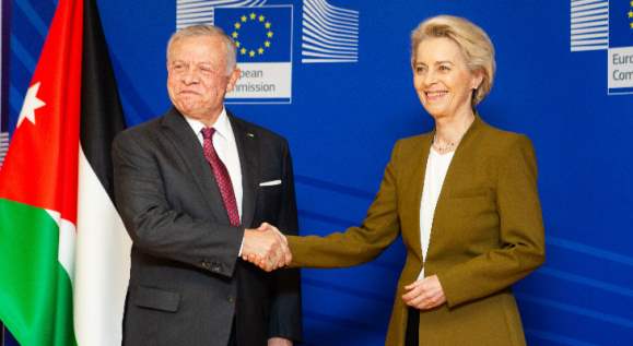 Von der Leyen e il re di Giordania