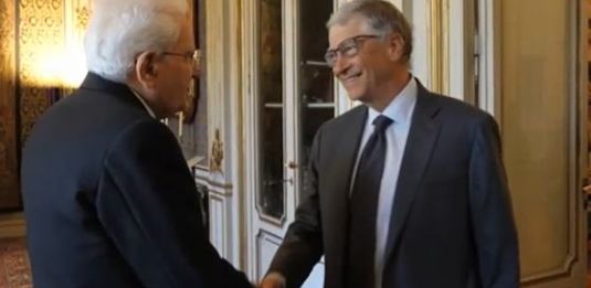 Mattarella riceve Bill Gates al Quirinale