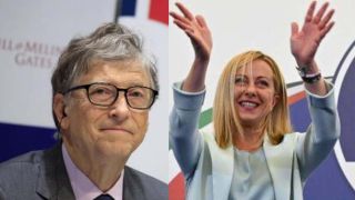 Giorgia Meloni e Bill Gates