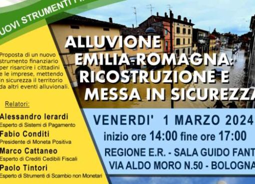 Convegno alluvione Emilia Romagna