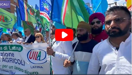 Latina, indiani in strada