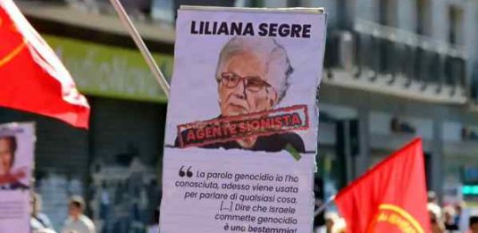 cartello contro Liliana Segre