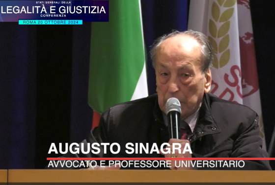 Conferenza Legalità e Giustizia: discorso di apertura del prof. Augusto Sinagra