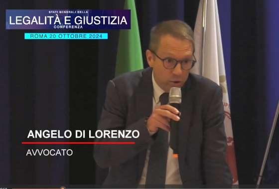 Conferenza Legalità e Giustizia, intervento dell'avv. Angelo Di Lorenzo