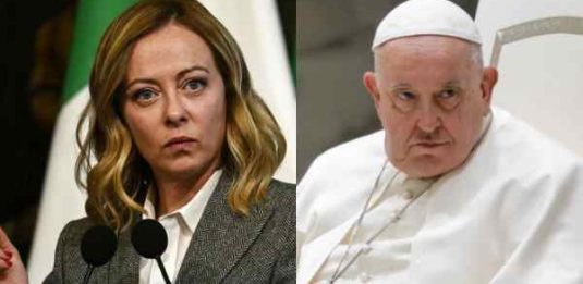 Meloni e Bergoglio