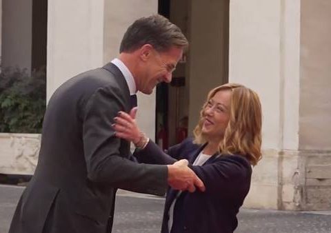 Giorgia Meloni ha ricevuto il segretario generale della Nato, Mark Rutte