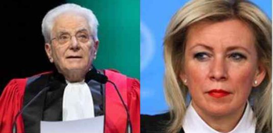 Mattarella e Maria Zakharova