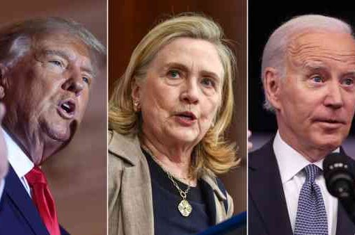 Trump, Clinton e Biden