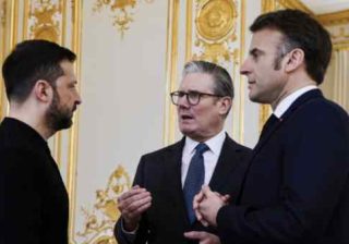 Zelensky, Starmer e Macron