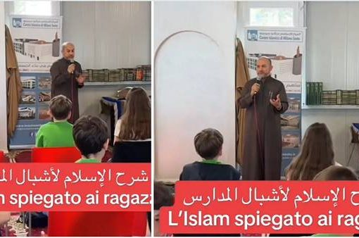 bambini delle elementari in gita in un centro islamico