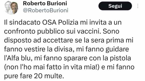 Eventi avversi da vaccino, la Polizia attacca Burioni: “Stavolta hai davvero passato il segno!” Eventi avversi da vaccino, la Polizia attacca Burioni: “Stavolta hai davvero passato il segno!”