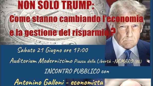 “Come stanno cambiando l’economia e la gestione del risparmio?”, sabato 21 giugno 2025 “Come stanno cambiando l’economia e la gestione del risparmio?”, sabato 21 giugno 2025