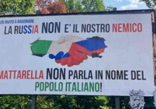 Modena, manifesti filorussi