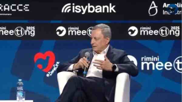 Draghi al Meeting: ‘evaporata illusione della potenza europea’ Draghi al Meeting: ‘evaporata illusione della potenza europea’